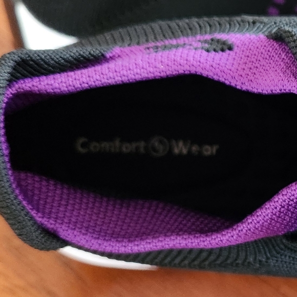 ComfortWear - Brand New Black and Purple Sneakers  W10/M8 - Picture 2 of 6